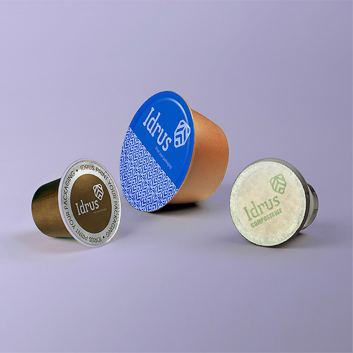 Lid foil for coffee capsules